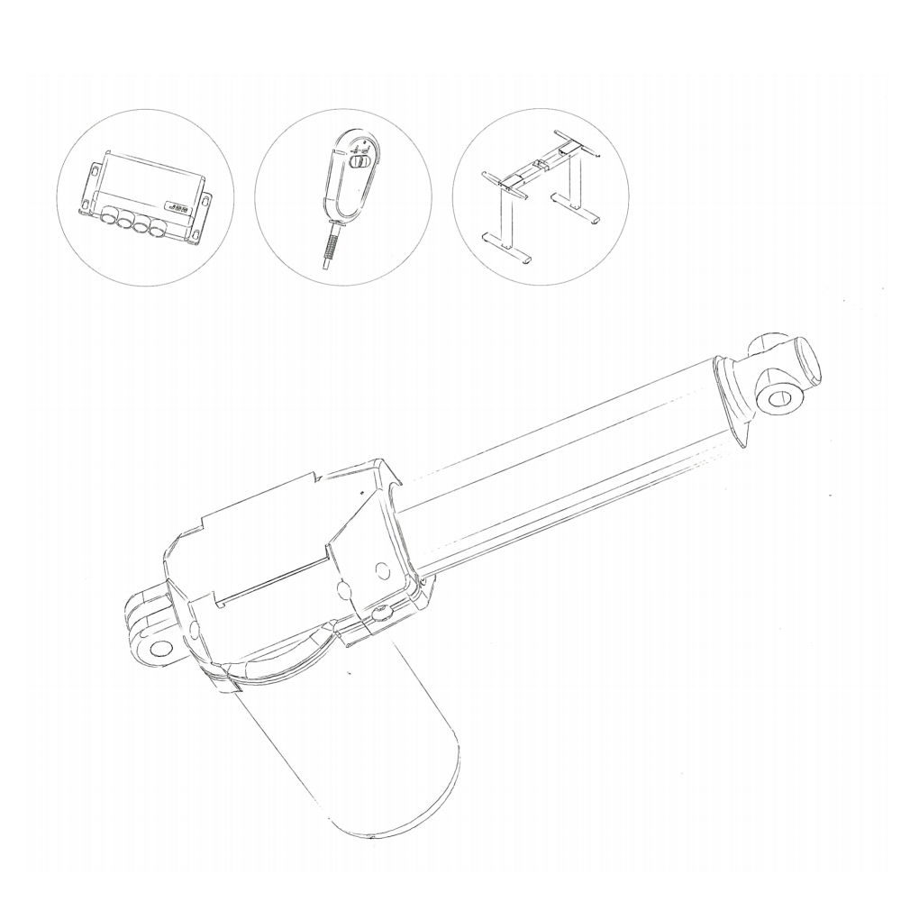 Mini električni linearni aktuator Push Rod